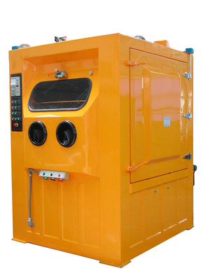 自动大工作转台摆动喷砂液体喷砂机